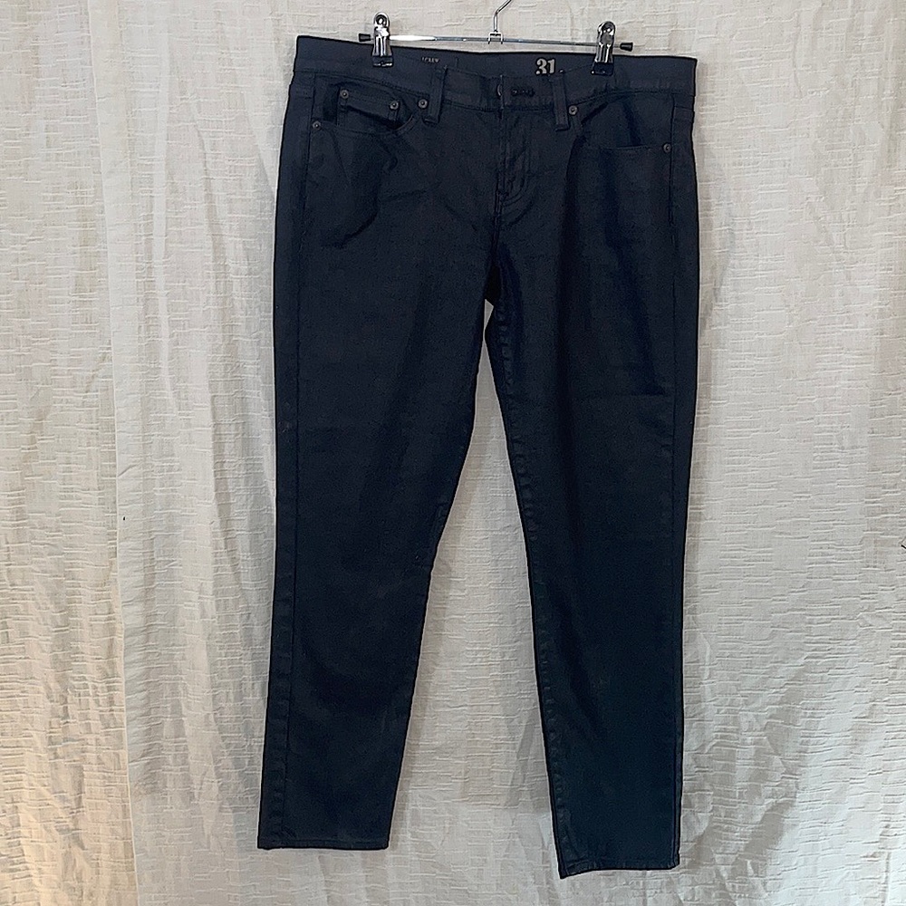 J. Crew Toothpick Jeans Women's 31 Black Mid Rise Dark Wash Skinny  Stretch